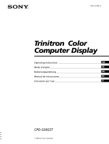 Sony Computer Monitor CPD-520GST Manuale utente