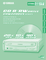 Yamaha CD Recordable/Rewritable Drive CRW2200S Manuale utente