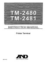 AND TM-2480 / TM-2481 Manuale utente