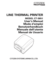Citizen Printer CT-S851 Manuale utente