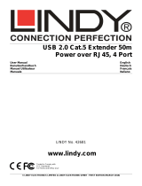 Lindy 50m 4 Port USB 2.0 Cat.5 Extender Manuale utente