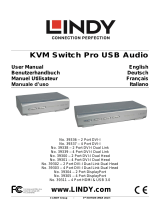 Lindy 4 Port DVI-I Dual Link, USB 2.0 & Audio KVM Switch Pro Manuale utente