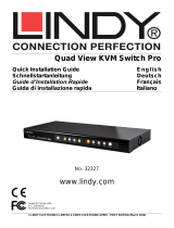 Lindy 4 Port DVI-I Single Link, USB 2.0 & Audio Quad View KVM Switch Pro Manuale utente