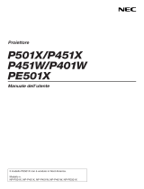 NEC PE501X Manuale del proprietario