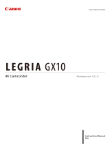 Canon LEGRIA GX10 Manuale utente