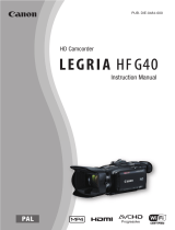 Canon LEGRIA HF G40 Manuale del proprietario