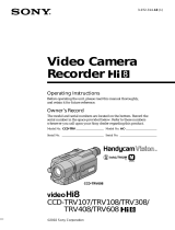 Sony CCD TRV108 - Hi8 Camcorder With 2.5" LCD Manuale utente