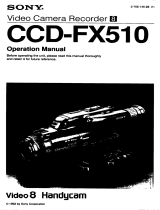 Sony CCD-FX510 Manuale utente