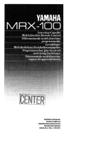 Yamaha MRX-100 Manuale del proprietario