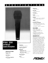 Peavey PAA Architectural Dynamic Microphone Manuale utente
