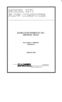 Daniel Model 2271 Flow Computer Manuale del proprietario