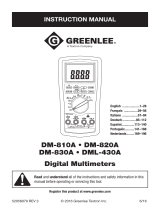Greenlee DM-810A, DM-820A, DM-830A, DML-430A (Europe) Manuale utente