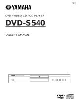 Yamaha DVD-S540 Manuale del proprietario