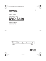 Yamaha DVD-S559 Manuale del proprietario