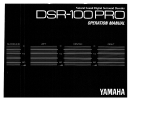 Yamaha DSR-100PRO Manuale del proprietario