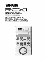 Yamaha RCX1 Manuale del proprietario