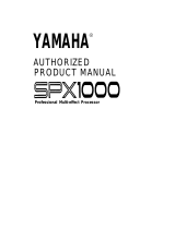 Yamaha SPX1000 Manuale del proprietario