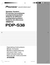 Pioneer Speaker System PDP-S38 Manuale utente