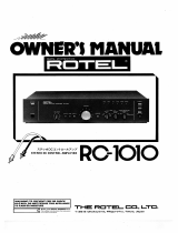 Rotel RC-1010 Manuale del proprietario