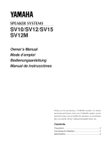 Yamaha SV15 Manuale utente