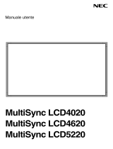 NEC MultiSync® LCD5220 Manuale del proprietario