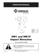 Greenlee HW1, HW1V Impact Wrench Operation S/C BBA, BBB Manuale utente