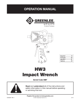 Greenlee HW3 Impact Wrench Manuale utente