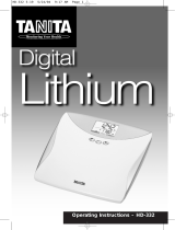 Tanita Scale HD-332 Manuale utente