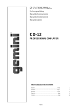 Gemini CD Player CD-12 Manuale utente
