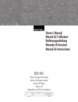 Rotel RCD-961 Manuale utente