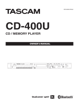 Tascam CD-400U Manuale utente