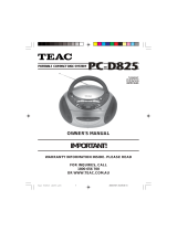 TEAC PC-D825 Manuale del proprietario