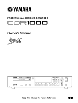 Yamaha CDR1000 Manuale utente