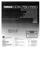 Yamaha CDX-550 Manuale del proprietario