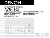 Denon Stereo System AVR-1603 Manuale utente
