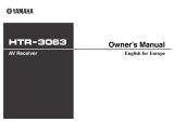 Yamaha HTR-3063 Manuale del proprietario