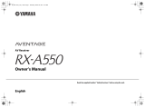 Yamaha RX-A550 Manuale del proprietario