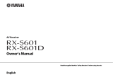 Yamaha RX-S601 Manuale utente