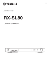 Yamaha RX-SL80 Manuale utente