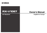 Yamaha RX-V1067 Manuale del proprietario