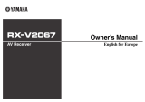 Yamaha RX-V2067 Manuale del proprietario