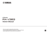Yamaha RX-V383 Manuale del proprietario