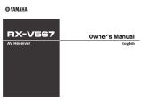 Yamaha RX-V567 Manuale del proprietario