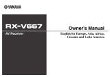 Yamaha RX-V667 Manuale del proprietario