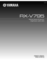 Yamaha RX-V795 Manuale utente