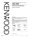 Kenwood UD-403 Manuale utente