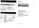 Sony M2000 Manuale utente