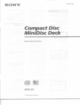 Sony MXD-D3 Manuale utente