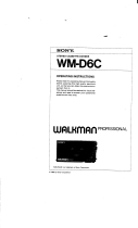 Sony Walkman WM-D6C Manuale utente