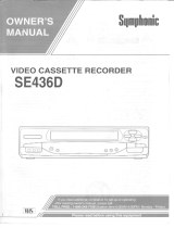 Symphonic VCR SE436D Manuale utente